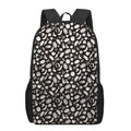 Blue And White Vegan Pattern Print 17 Inch Backpack