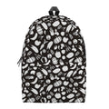 Blue And White Vegan Pattern Print School Backpack