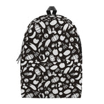 Blue And White Vegan Pattern Print Backpack
