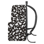 Blue And White Vegan Pattern Print Backpack