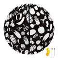 Blue And White Vegan Pattern Print Basketball