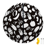 Blue And White Vegan Pattern Print Basketball