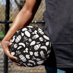Blue And White Vegan Pattern Print Basketball