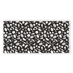 Blue And White Vegan Pattern Print Beach Towel