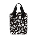 Blue And White Vegan Pattern Print Bible Tote Bag