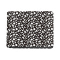 Blue And White Vegan Pattern Print Bifold Wallet
