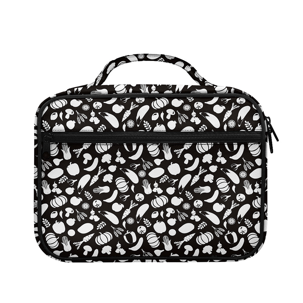 Blue And White Vegan Pattern Print Briefcase Bible Bag
