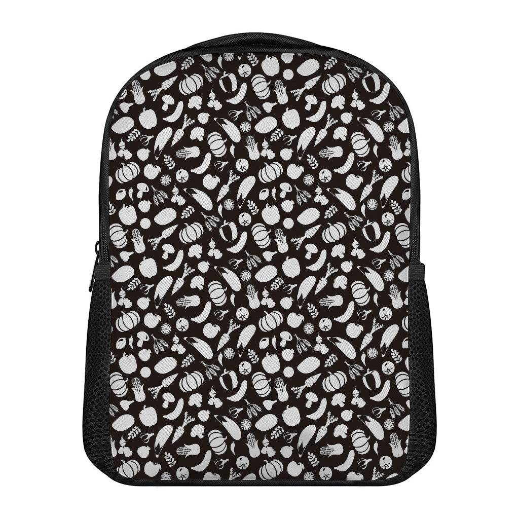 Blue And White Vegan Pattern Print Casual Backpack