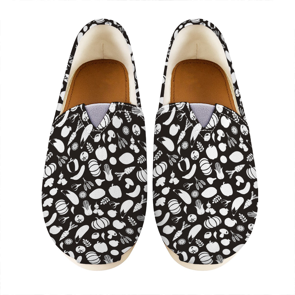 Blue And White Vegan Pattern Print Casual Shoes