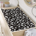 Blue And White Vegan Pattern Print Changing Pad Cover