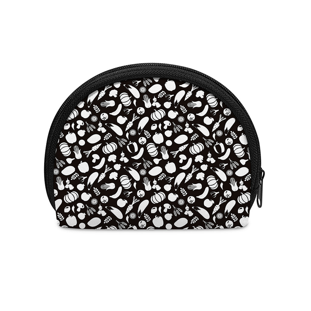 Blue And White Vegan Pattern Print Coin Purse