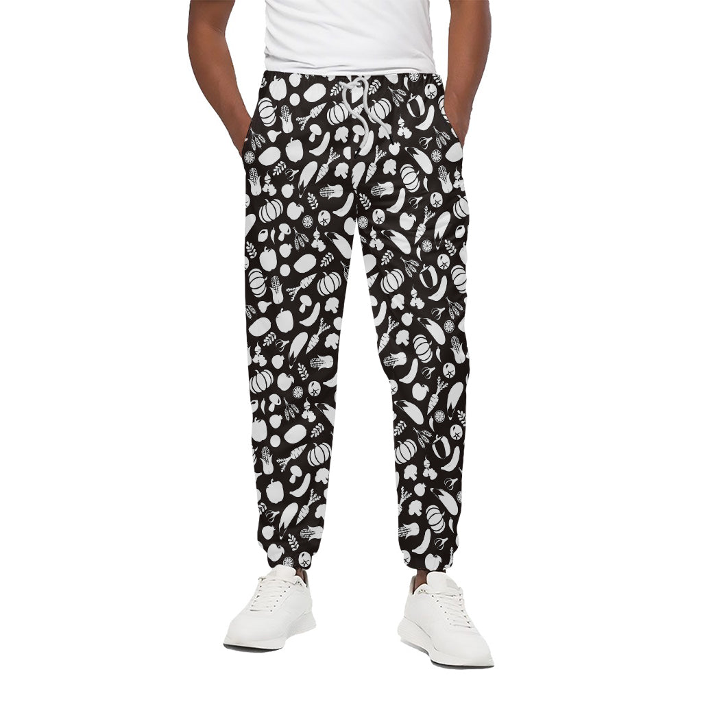 Blue And White Vegan Pattern Print Cotton Pants
