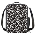 Blue And White Vegan Pattern Print Crossbody Lunch Bag