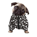 Blue And White Vegan Pattern Print Dog Zip Up Jacket