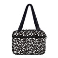Blue And White Vegan Pattern Print Double Strap Bible Bag
