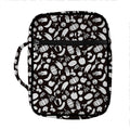 Blue And White Vegan Pattern Print Front Pocket Bible Bag