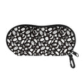 Blue And White Vegan Pattern Print Glasses Case