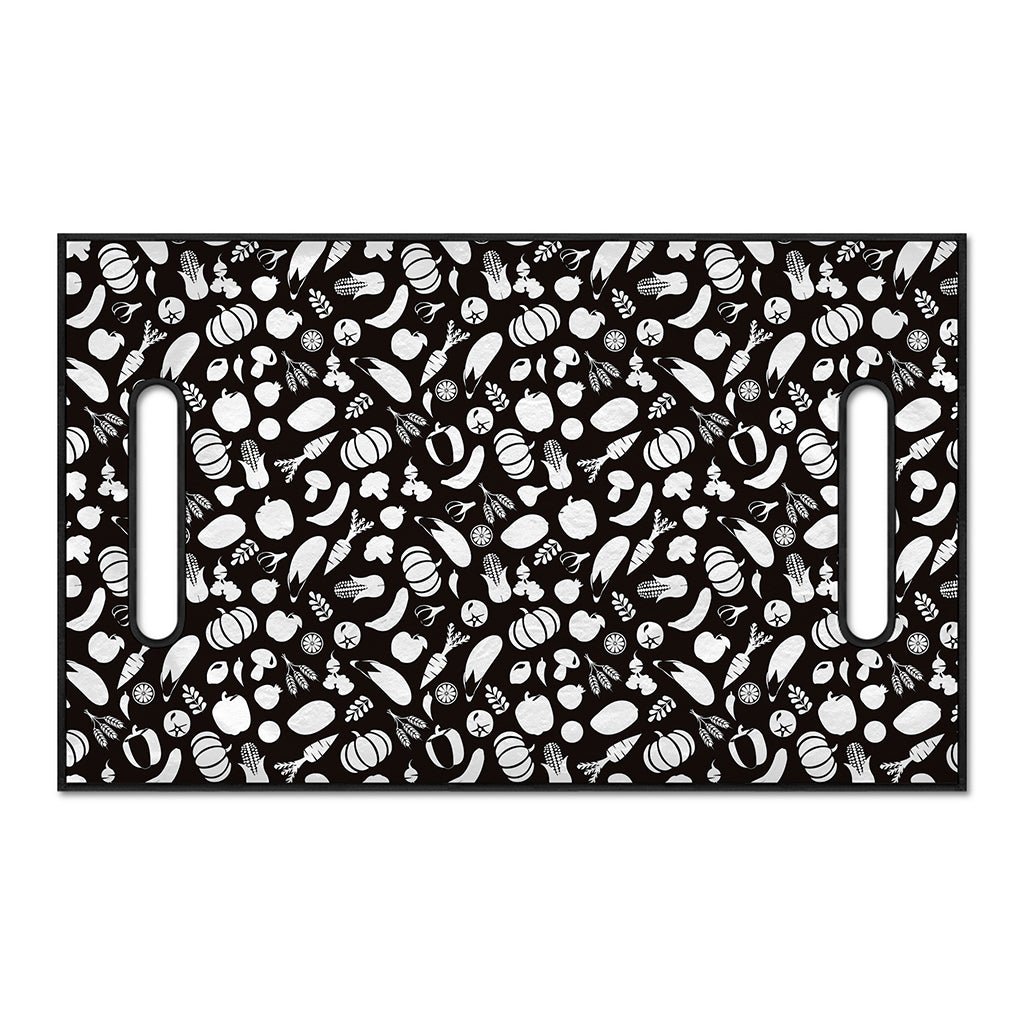 Blue And White Vegan Pattern Print Golf Cart Seat Cover