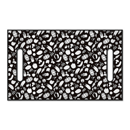 Blue And White Vegan Pattern Print Golf Cart Seat Cover
