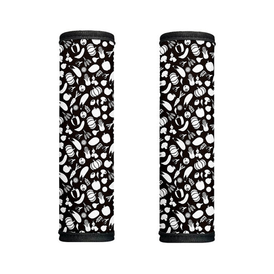 Blue And White Vegan Pattern Print Handle Covers