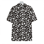 Blue And White Vegan Pattern Print Hawaiian Shirt