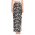 Blue And White Vegan Pattern Print High Slit Maxi Skirt