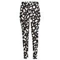 Blue And White Vegan Pattern Print High-Waisted Pocket Leggings