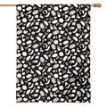 Blue And White Vegan Pattern Print House Flag