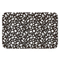 Blue And White Vegan Pattern Print Indoor Door Mat