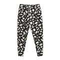Blue And White Vegan Pattern Print Jogger Pants