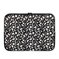 Blue And White Vegan Pattern Print Laptop Sleeve