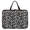 Blue And White Vegan Pattern Print Laptop Sleeve With Handle
