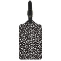 Blue And White Vegan Pattern Print Luggage Tag