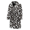 Blue And White Vegan Pattern Print Men's Bathrobe