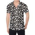 Blue And White Vegan Pattern Print Men's Shirt