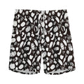 Blue And White Vegan Pattern Print Men's Athletic Shorts
