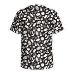 Blue And White Vegan Pattern Print Men's Sports T-Shirt