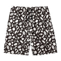 Blue And White Vegan Pattern Print Men's Swim Trunks