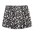 Blue And White Vegan Pattern Print Mesh Shorts