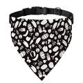 Blue And White Vegan Pattern Print Over The Collar Dog Bandana
