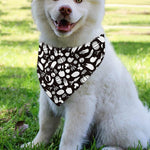 Blue And White Vegan Pattern Print Over The Collar Dog Bandana