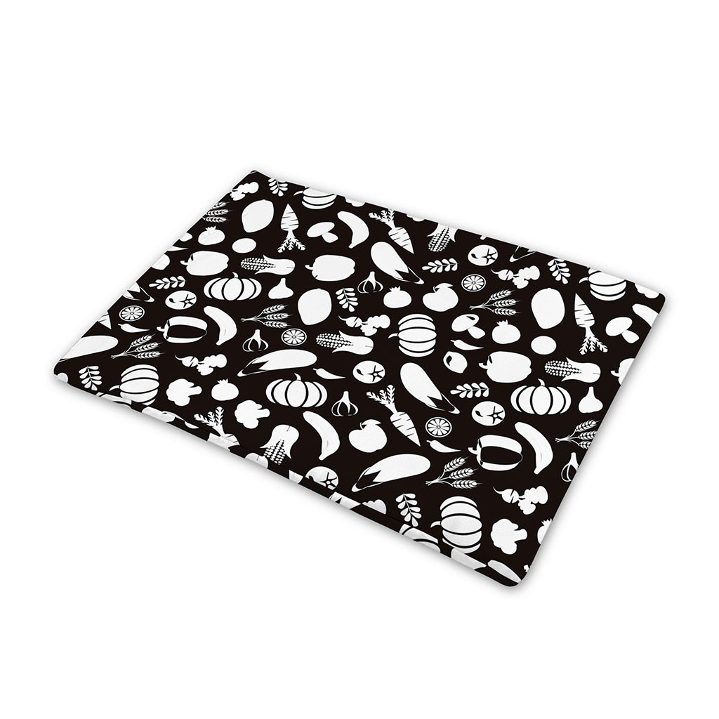 Blue And White Vegan Pattern Print Pet Cooling Mat Cover