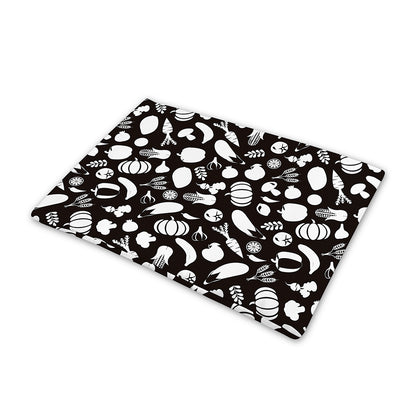 Blue And White Vegan Pattern Print Pet Cooling Mat Cover
