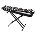 Blue And White Vegan Pattern Print Piano Keyboard Cover