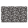 Blue And White Vegan Pattern Print Polyester Doormat