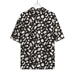 Blue And White Vegan Pattern Print Rayon Hawaiian Shirt