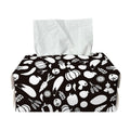 Blue And White Vegan Pattern Print Rectangle Tissue Box Cover