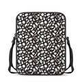 Blue And White Vegan Pattern Print Rectangular Crossbody Bag