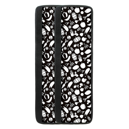 Blue And White Vegan Pattern Print Refrigerator Handle Covers