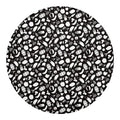 Blue And White Vegan Pattern Print Round Blanket